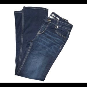 Cat & Jack big girl bootcut super stretch dark blue jeans Ss 12